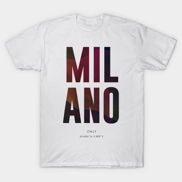 Milano City typography T-Shirt by StudioGrafiikka